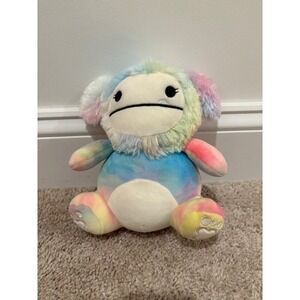 Squishmallows 8"  Zaylee Big Foot Rainbow Tie Dye Plush
